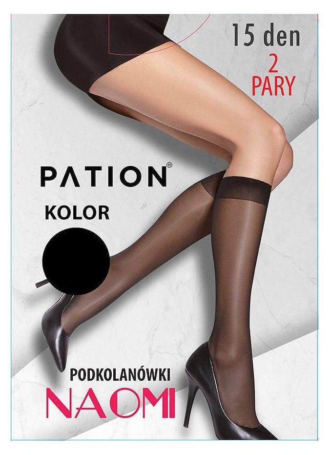 PODKOLANÓWKI PATION 15 DEN NAOMI NERO 2-PAK 731404