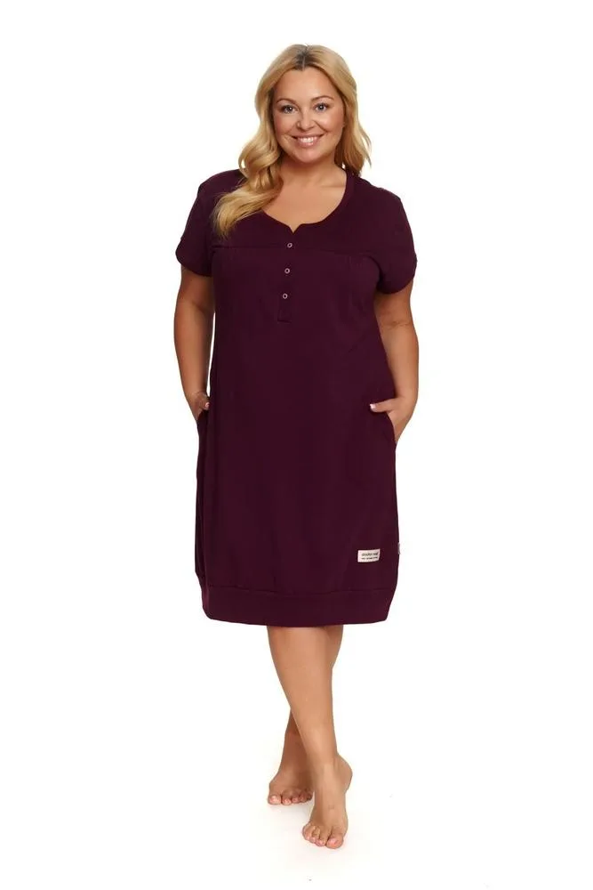 DOCTOR-NAP KOSZULA NOCNA DAMSKA TCB.4348 BURGUNDY WL26