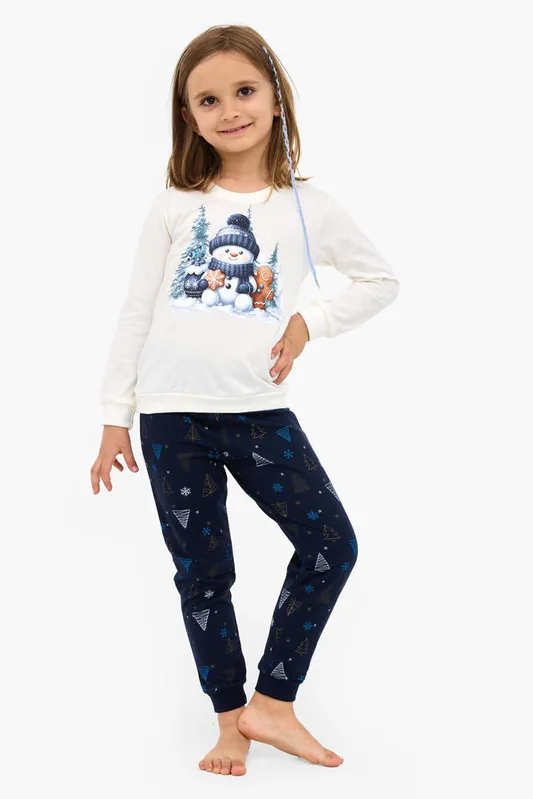 CORNETTE PIŻAMA GIRL KIDS DR 977/189 SNOWY DAY