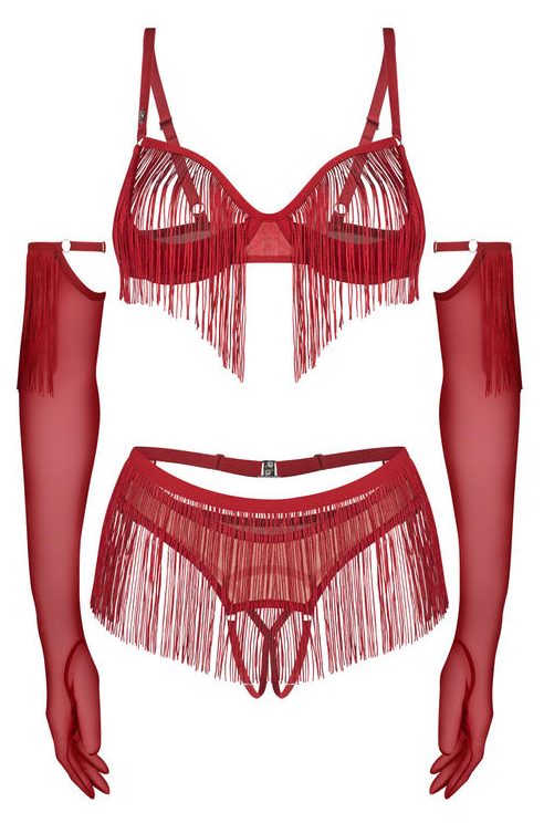 OBSESSIVE ROSSAY RED KOMPLET 4-CZĘŚCIOWY OTWARTY