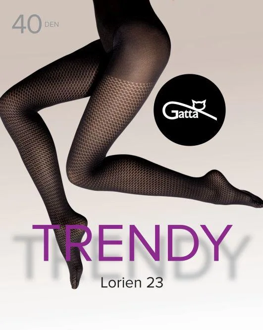 LORIEN 23, 24, 25 - RAJSTOPY DAMSKIE WZORZYSTE 40 DEN - 000.198 - TRENDY 24/25