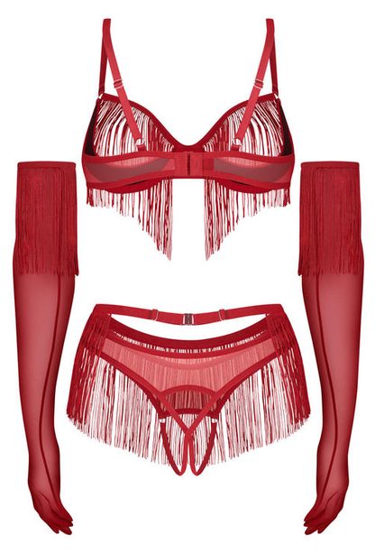 OBSESSIVE ROSSAY RED KOMPLET 4-CZĘŚCIOWY OTWARTY