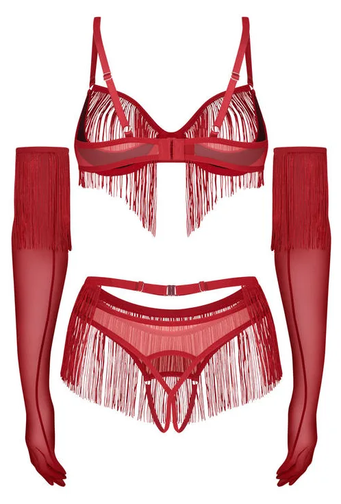 OBSESSIVE ROSSAY RED KOMPLET 4-CZĘŚCIOWY OTWARTY