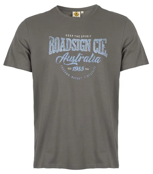 MĘSKI T-SHIRT ROADSIGN UNLIWITHED, ANTRACYT 19-007556 A-3, 19-007556 A-4, 19-007556 A-5