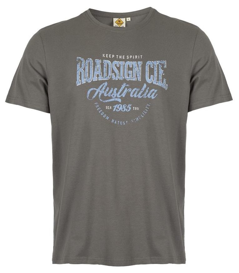 MĘSKI T-SHIRT ROADSIGN UNLIWITHED, ANTRACYT 19-007556 A-3, 19-007556 A-4, 19-007556 A-5