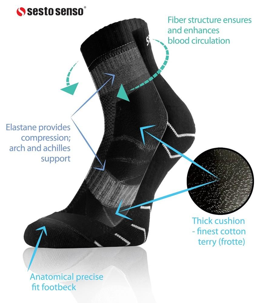 SESTO-SENSO SKARPETKI DLA BIEGACZY FROTTE SPORT SOCKS