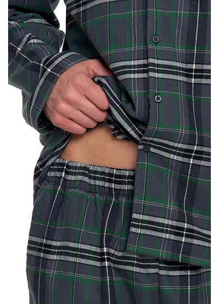MORAJ PIŻAMA MĘSKA FLANELOWA Z DŁUGIM RĘKAWEM PDM6700-001 AW25/26