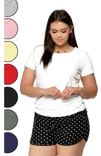 MORAJ T-SHIRT DAMSKI Z OKRĄGŁYM DEKOLDEM PLUS SIZE BD900-420-N