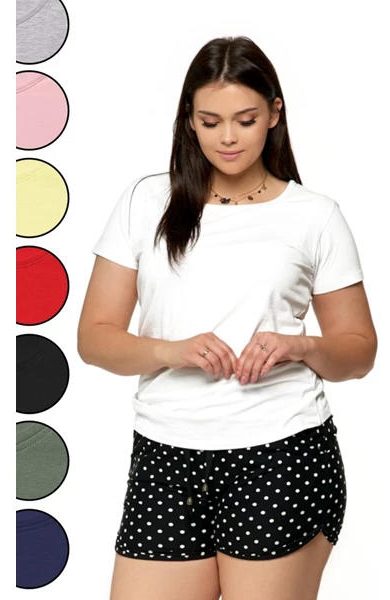 MORAJ T-SHIRT DAMSKI Z OKRĄGŁYM DEKOLDEM PLUS SIZE BD900-420-N