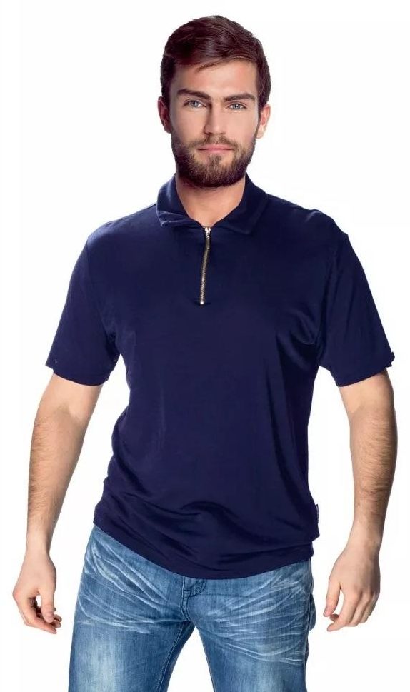 MEWA KOSZULKA MĘSKA POLO ZIP KR.RĘKAW 6319 JAMES BRADLEY