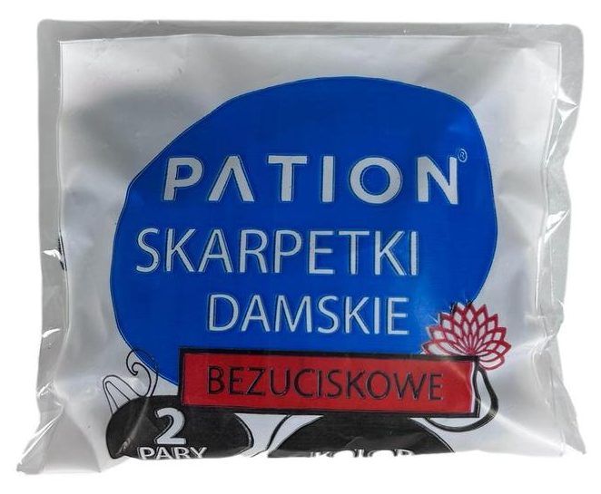 RAJ-POL SKARPETKI DAMSKIE BEZUCISKOWE CZARNE PATION 2-PARY 737147