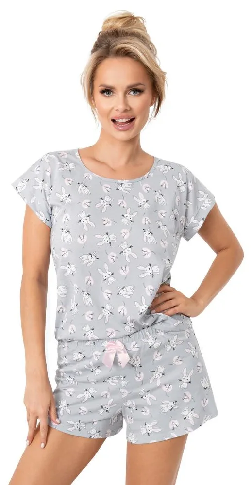 DONNA PIŻAMA DAMSKAZ KRÓTKIMI SPODENKAMI - BUNNY SHORT
