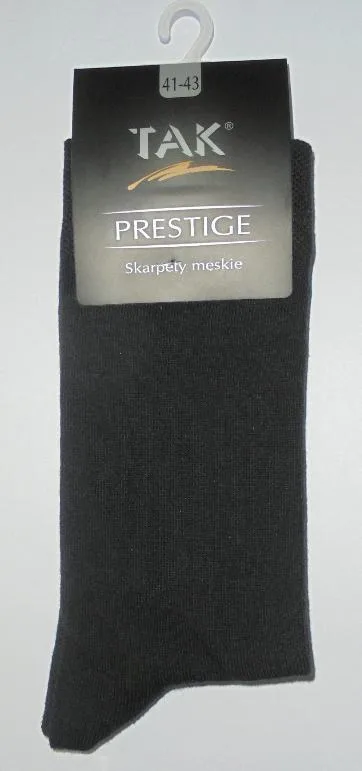 TAK SKARPETY MĘSKIE BAWEŁNA+LYCRA, PRESTIGE - ostatnie sztuki