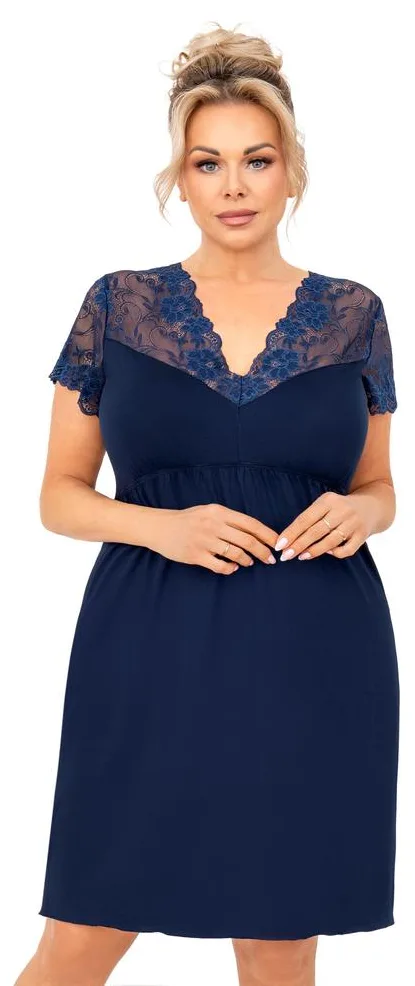 DONNA KOSZULKA DAMSKA NOCNA Z KORONKĄ - LIVIA PLUS SIZE