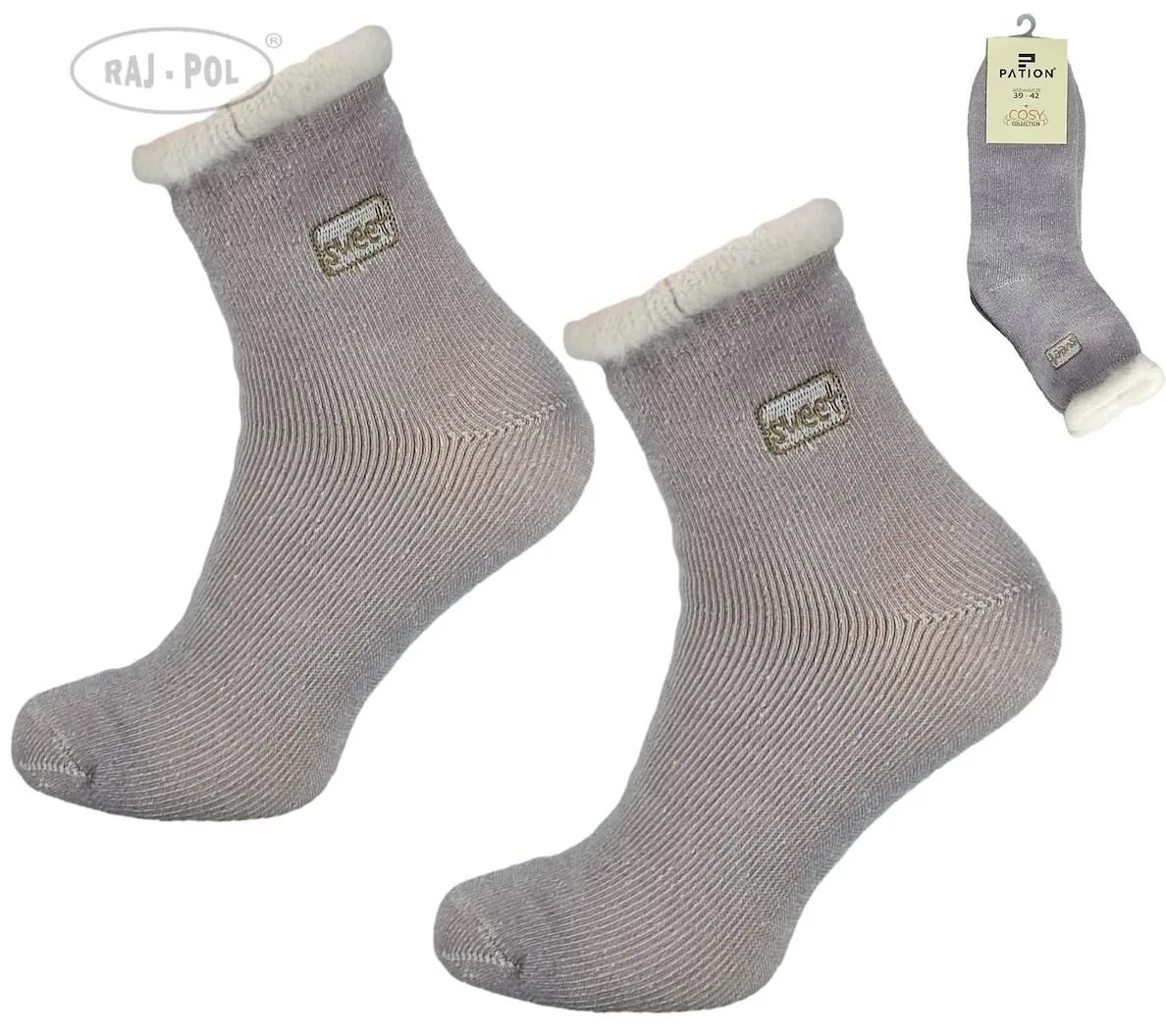 RAJ-POL SKARPETA COSY FROTKA HAFT NIEBIESKIE 736188, 736195