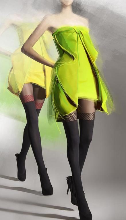 GATTA RAJSTOPY DAMSKIE WZORZYSTE, GIRL-UP