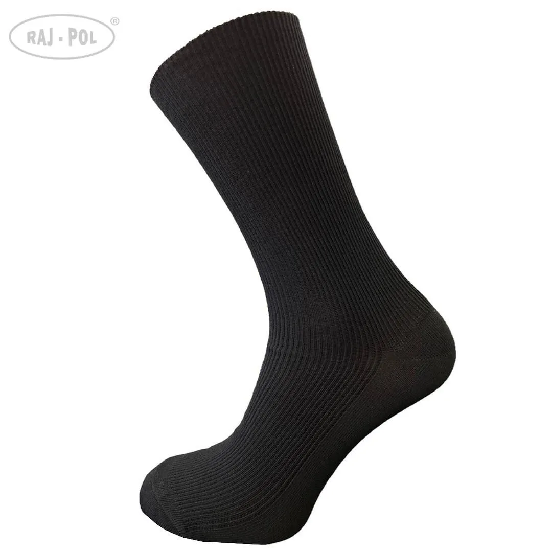 RAJ-POL SKARPETY BEZUCISKOWE BAWEŁNIANE COMFORT MEDYCZNE CZARNE 799497