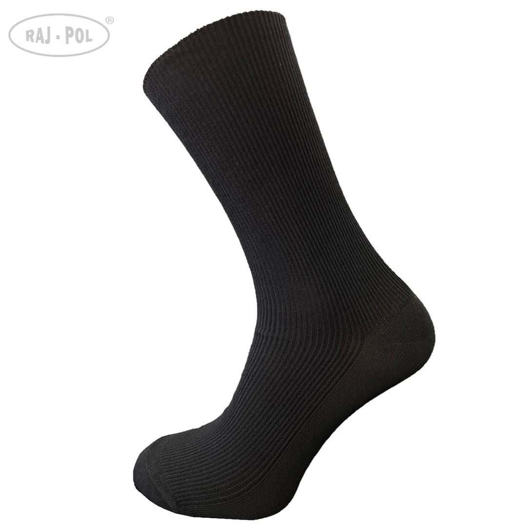 RAJ-POL SKARPETY BEZUCISKOWE BAWEŁNIANE COMFORT MEDYCZNE CZARNE 799497