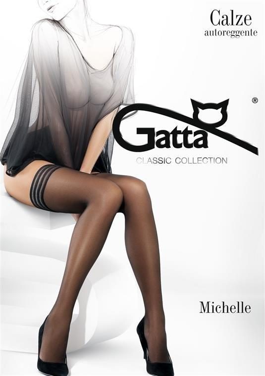 GATTA MICHELLE 2 - POŃCZOCHY SAMONOŚNE  LYCRA MAT