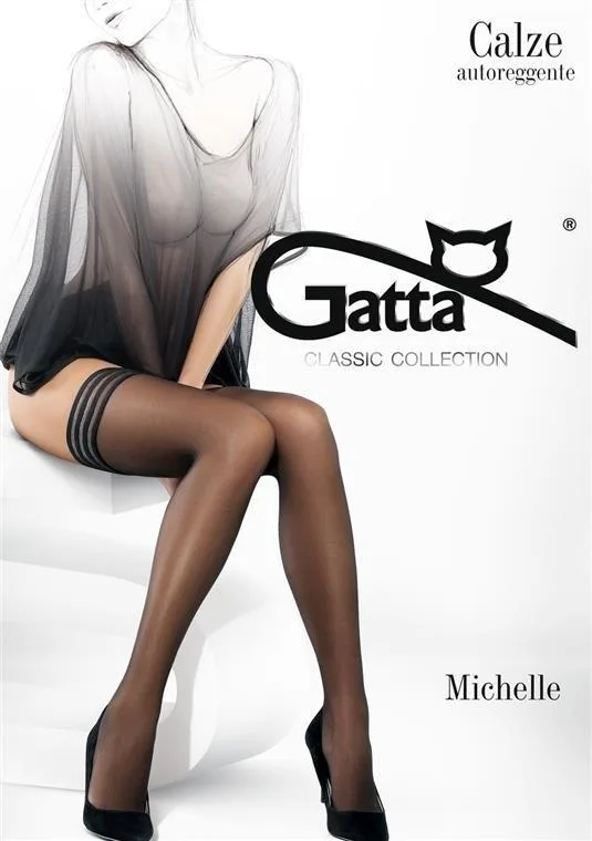 GATTA MICHELLE 2 - POŃCZOCHY SAMONOŚNE  LYCRA MAT