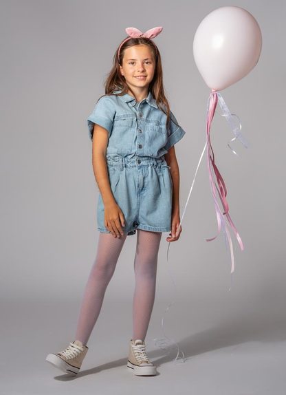 YO RETINA WZRR04 LOLITA - DZIEWCZĘCE RAJSTOPY Z ŻAKARDOWYM WZOREM 30 DEN