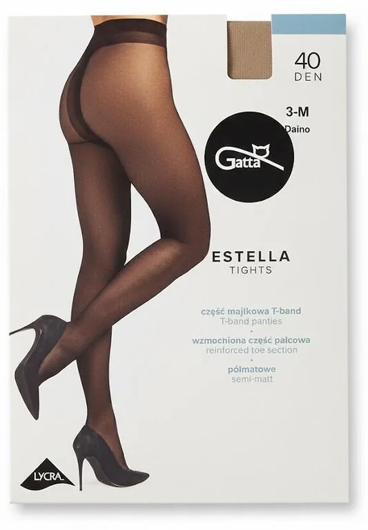 GATTA ESTELLA -RAJSTOPY DAMSKIE LYCRA PÓŁMAT 40 DEN 000.340