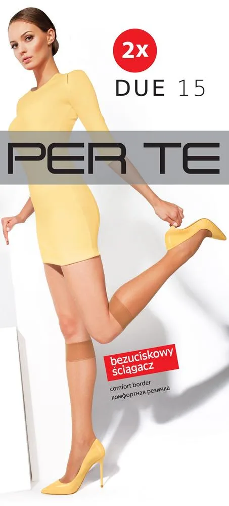 PER TE DUE 15 DEN - PODKOLANÓWKI DAMSKIE LYCRA
