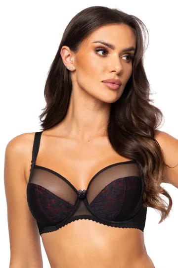 LAILA BRA SOFT BLACK-RED BIG