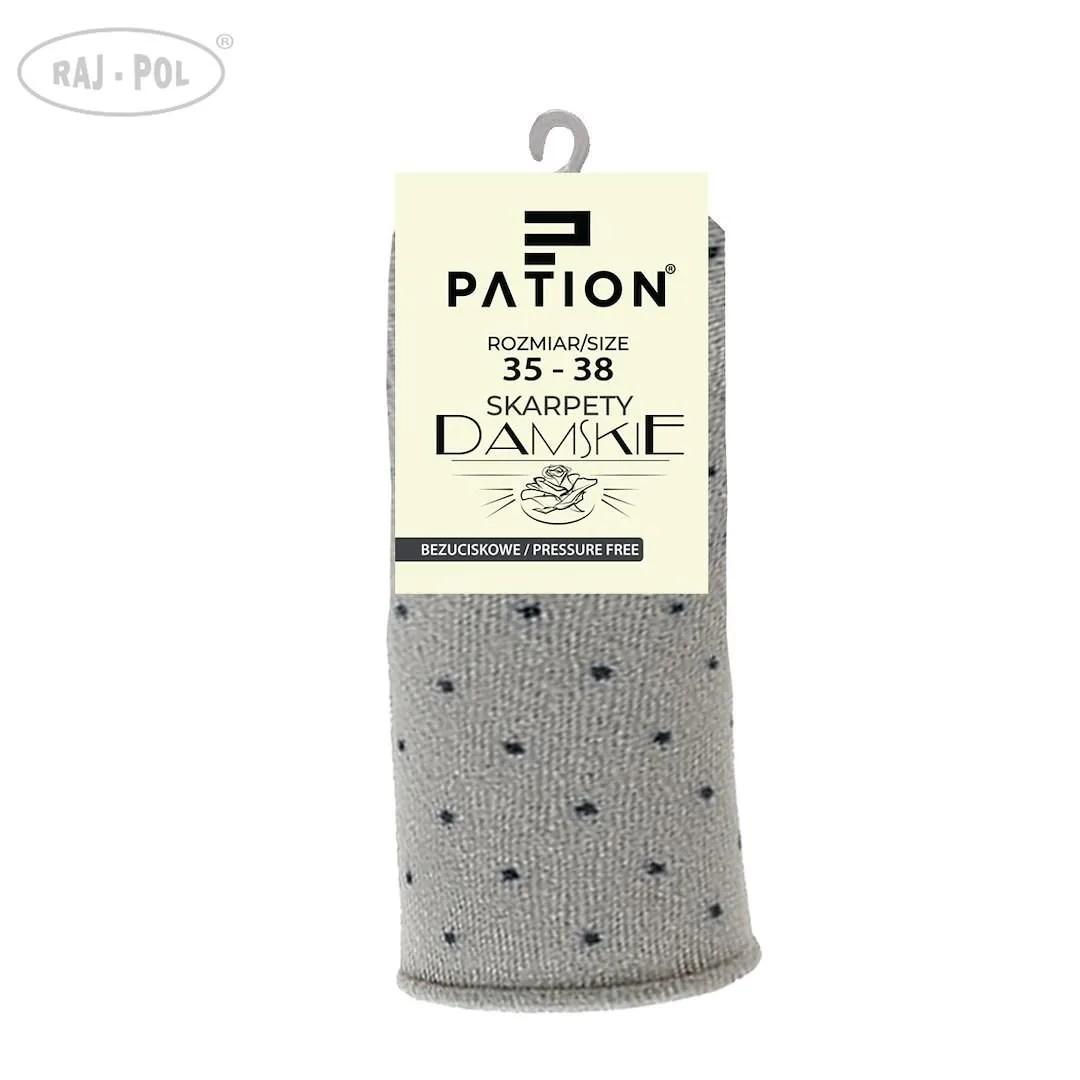 RAJ-POL SKARPETY DAMSKIE BEZUCISKOWE PATION D-2514BQ KROPKI 754311, 754328