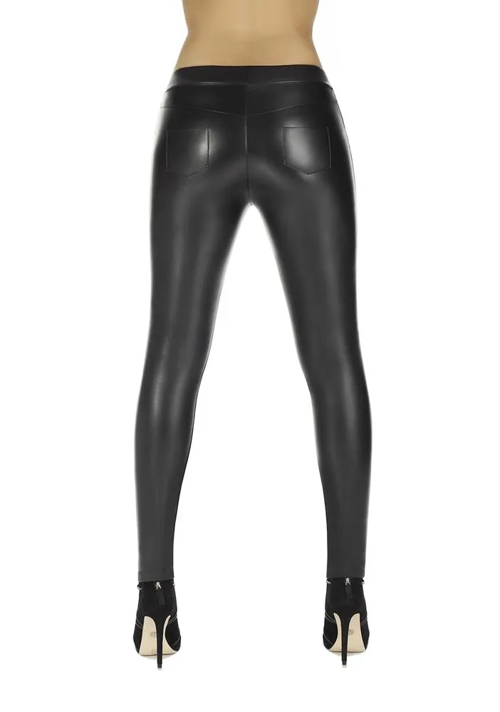 BAS BLEU - LEGGINSY DAMSKIE Z EKO-SKÓRY MONIQUE 200 DEN - BB2020