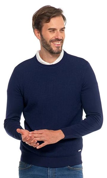 MORAJ MĘSKI SWETER KLASYCZNY Z WISKOZY ELEGANCKI OMS4500-004