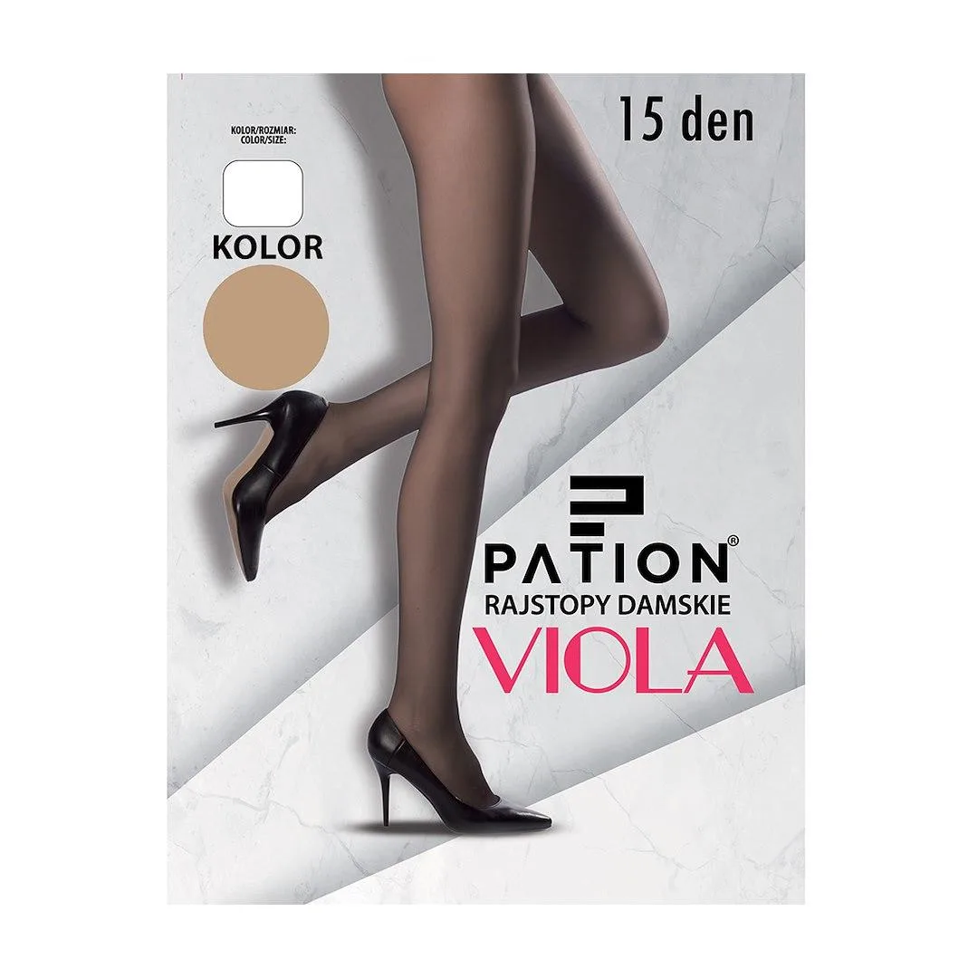 RAJ-POL RAJSTOPY DAMSKIE 15 DEN PATION VIOLA BEŻ 745692, 745678, 745685, 745708