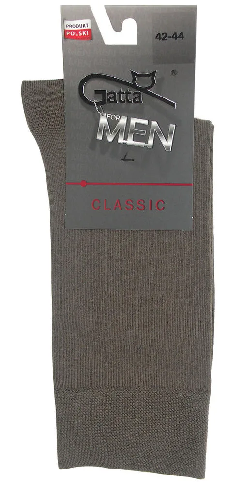 GATTA MAN CLASSIC - SKARPETKI BAWEŁNIANE MĘSKIE GŁADKIE
