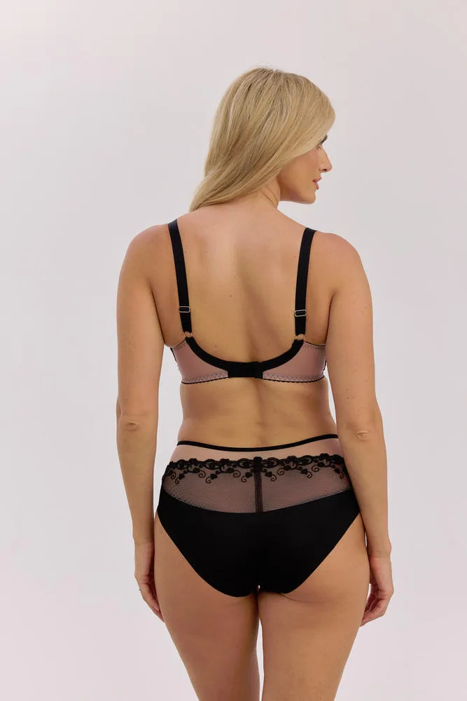 GAIA BIUSTONOSZ SEMI-SOFT FATMA BSO 1374 CZARNY-MOKKA