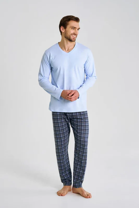 TARO 3475 PIŻAMA MĘSKA DŁUGA MARK M-2XL -KOLEKCJA AW 25/26