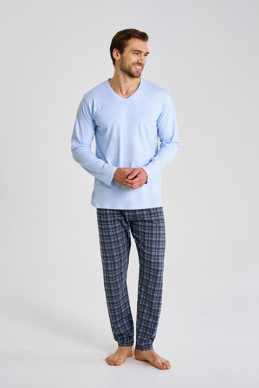 TARO 3475 PIŻAMA MĘSKA DŁUGA MARK M-2XL -KOLEKCJA AW 25/26