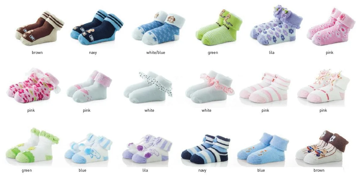 ATTRACTIVE MONA - SKARPETKI NIEMOWLĘCE TERRY BABY SOCKS