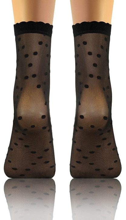 SKARPETKI SK SOCKS PRZEZROCZYSTE Z WZORKIEM