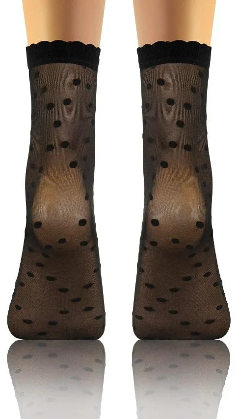 SKARPETKI SK SOCKS PRZEZROCZYSTE Z WZORKIEM
