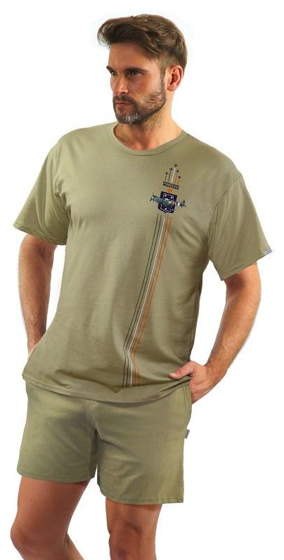 SESTO-SENSO PIŻAMA MĘSKA SHORT MILITARY 7538