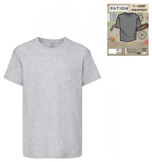 RAJ-POL T-SHIRT CHŁOPIĘCY PATION SZARY MELANŻ 732234, 732180, 732135, 732081, 732036