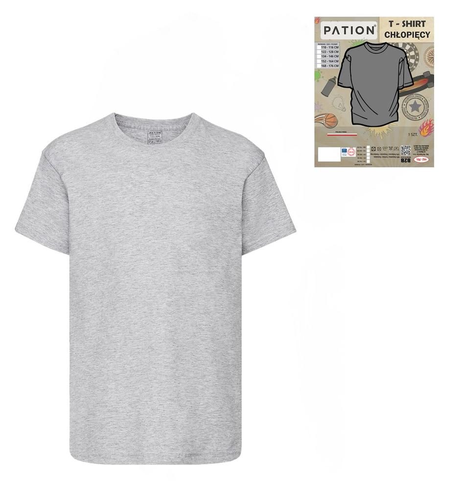 RAJ-POL T-SHIRT CHŁOPIĘCY PATION SZARY MELANŻ 732234, 732180, 732135, 732081, 732036