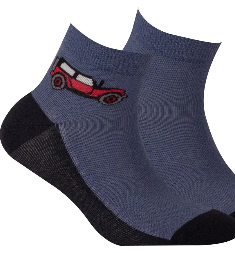 KIDDY - SKARPETKI CIENKIE KOLOR CHŁOPIĘCE 2-6 LAT - G24.N59 - 224.N59