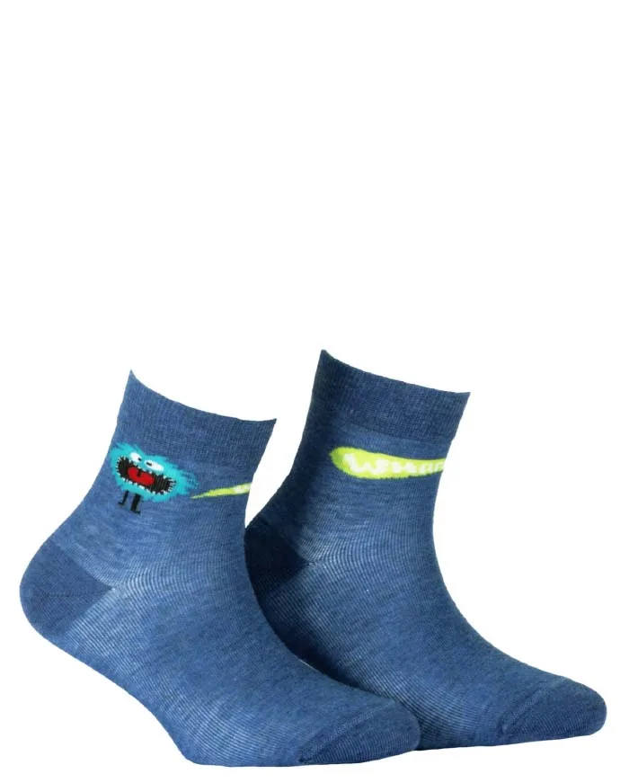 KIDDY - SKARPETKI CIENKIE KOLOR CHŁOPIĘCE 2-6 LAT - G24.N59 - 224.N59