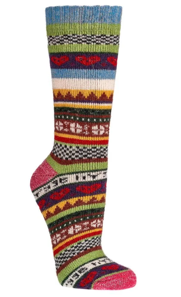 SKARPETKI WEŁNIANE SOCKS 4 FUN KOLOROWE CIEPŁE ART. W2199 ostatnie sztuki