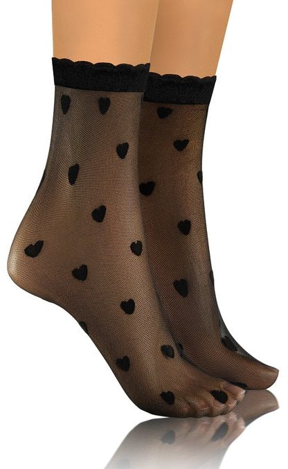 SKARPETKI SK SOCKS PRZEZROCZYSTE Z WZORKIEM