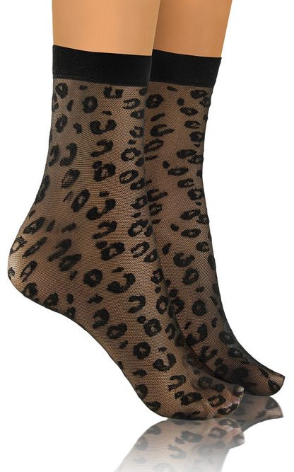 SKARPETKI SK SOCKS PRZEZROCZYSTE Z WZORKIEM