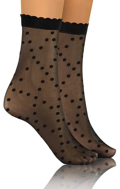 SKARPETKI SK SOCKS PRZEZROCZYSTE Z WZORKIEM