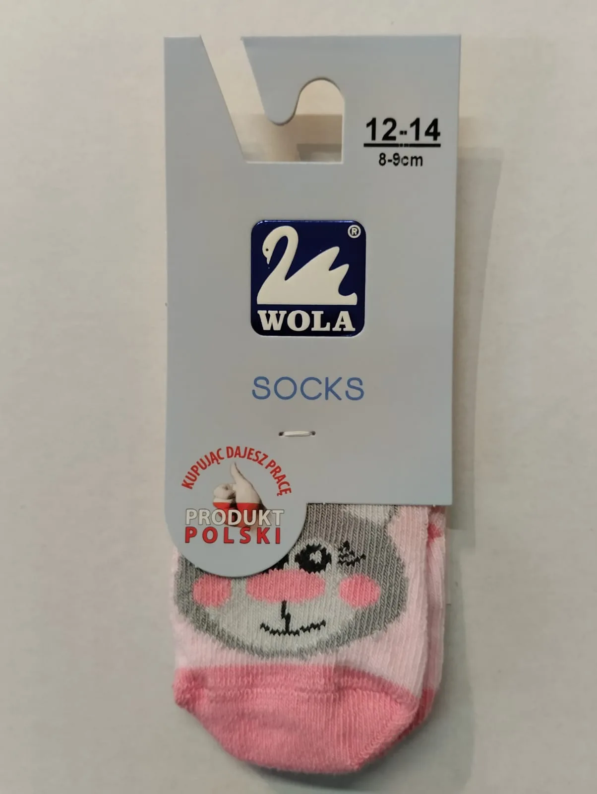 WOLA BABIES - skarpetki bawełniane wzorowane dziewczęce 0-2 lata - U14.01P