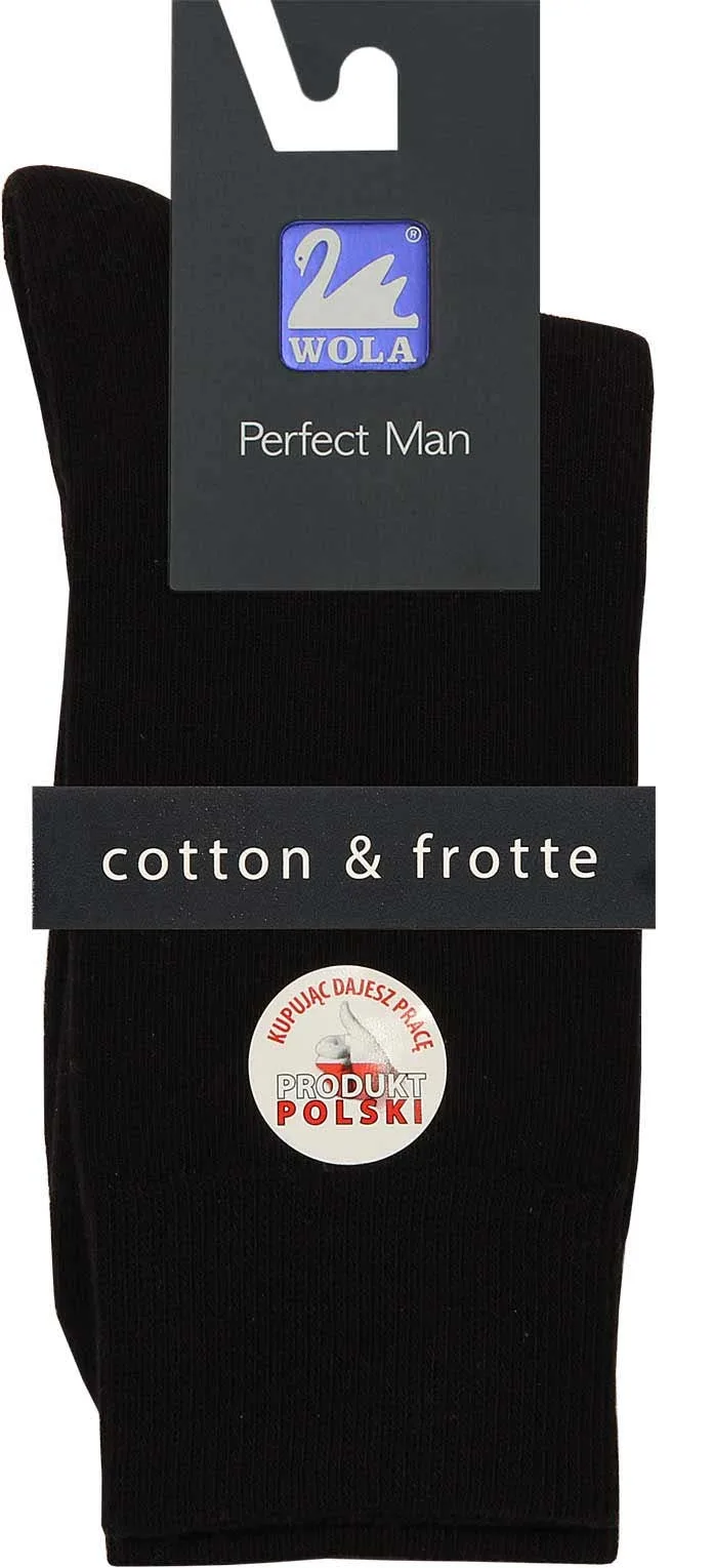 SKARPETKI GŁADKIE FROTTE PERFECT MAN - Z FROTTE W STOPIE U94011